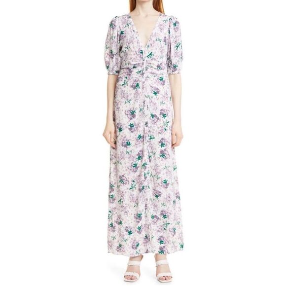 NWT ByTiMo | Summer Floral Print Button Front Midi Dress XS - Picture 1 of 11